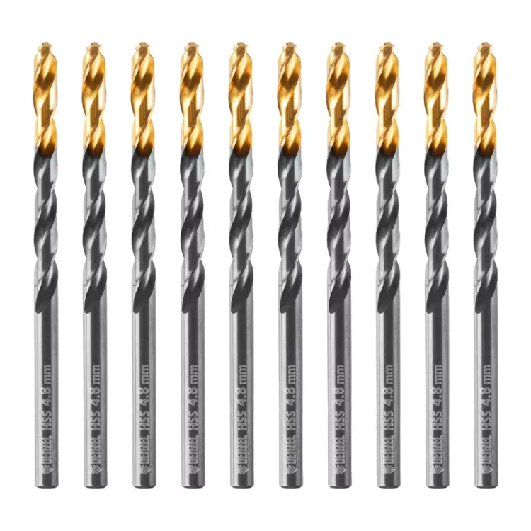 Сверло по металлу, 4,8 мм, HSS-Tin, Golden Tip, 10 шт. Denzel 717212 купить в Когалыме