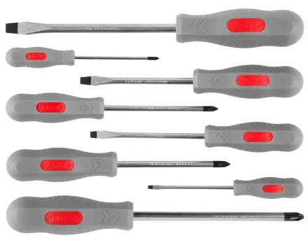 Набор ЗУБР "МАСТЕР": Отвертки, Cr-v, эргономичная двухкомпонентная рукоятка, 8шт 25065-H8_z02 купить в Когалыме