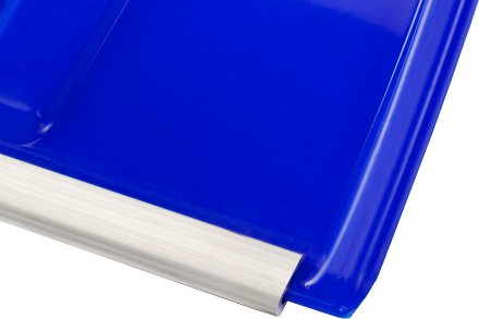 Лопата снеговая пластиковая с алюминиевой планкой, с алюминиевым черенком и V-ручкой, 500мм, синяя, СИБИН 421847 421847 купить в Когалыме