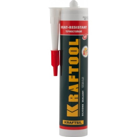 Герметик силиконовый KRAFTOOL красный, температуростойкий (от -62 С до 275 С), 300мл 41259-4 купить в Когалыме