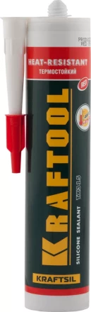 Герметик силиконовый KRAFTOOL красный, температуростойкий (от -62 С до 275 С), 300мл 41259-4 купить в Когалыме