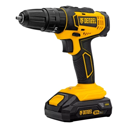 Дрель-шуруповерт аккумуляторная ударная Denzel CID-18-02BM, Li-Ion, 18 В, 2 акк. 26135 купить в Когалыме