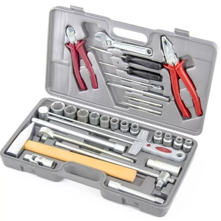 Набор слесарно-шоферского инструмента Универсал-2 в пластиковом боксе НИЗ артикул 13447 купить в Когалыме