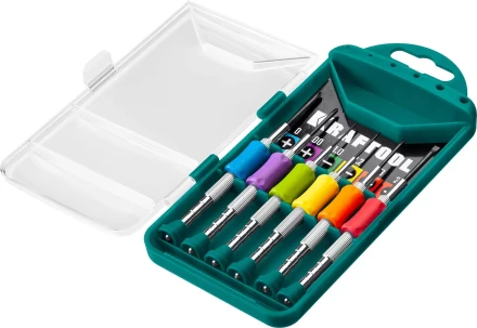 Набор Precision-6: часовые отвертки для особо точных работ, металлическая рукоятка с противоскользящей накладкой, жало из специальной стали SNCM8660. 25679 купить в Когалыме