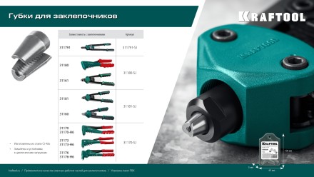 Губки для заклепочников KRAFTOOL 31170-SJ купить в Когалыме