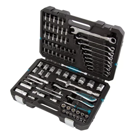 Набор инструментов 82 предметов , 120 зубьев, CrV, 1/4", 1/2" Gross 14149 купить в Когалыме