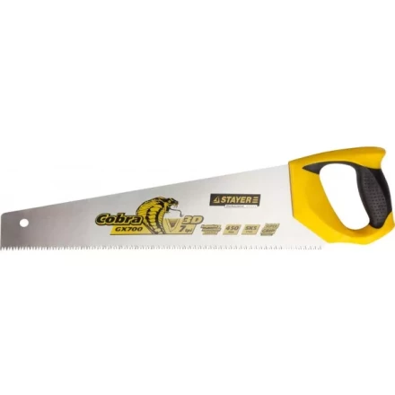 Ножовка STAYER "PROFI" "COBRA" GX700, трехгранный японский зуб, импульсная закалка, 2-х комп ручка, 7 TPI, 450мм 1513-45_z02 купить в Когалыме