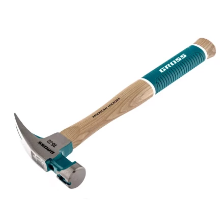 Молоток-гвоздодер с магнитом GROSS AMERICAN HICKORY 450 г угол 45 обрезиненная рукоятка 10415 купить в Когалыме