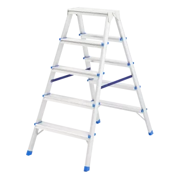 Стремянка двусторонняя 5 ступеней , алюминиевая Сибртех Россия 97925 купить в Когалыме