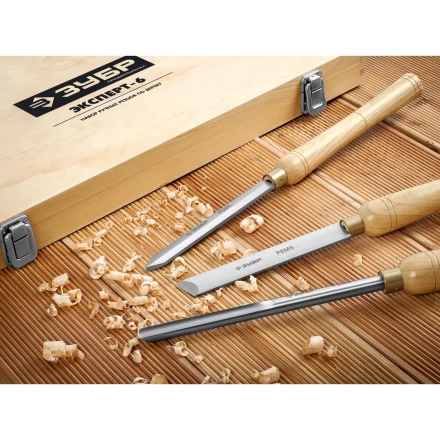 ЗУБР Эксперт-6, 6 предм., набор ручных резцов по дереву, Профессионал (18370) купить в Когалыме