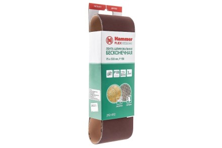 Лента шлиф. бесконечная HAMMER 75х533мм P150 купить в Когалыме