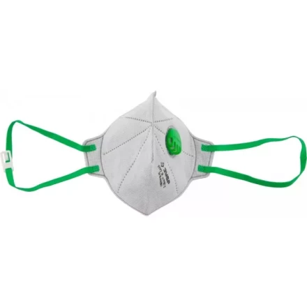 Полумаска фильтрующая ЗУБР "МАСТЕР" плоская, с клапаном, многослойная, угольный фильтр, класс защиты FFP2 11167-2 купить в Когалыме