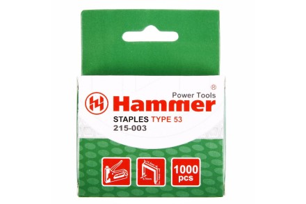 Скобы для степлера HAMMER 215-003 14мм, тип 53, 1000 шт. купить в Когалыме