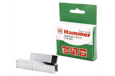 Скобы для степлера HAMMER 215-003 14мм, тип 53, 1000 шт. купить в Когалыме