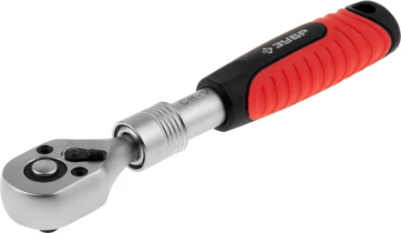 Трещотка для торцовых головок ЗУБР "ЭКСПЕРТ" (1/4"), телескопическая, Cr-V, 72 зубца, хроматированное покрытие, быстрый сброс 27732-1/4 купить в Когалыме