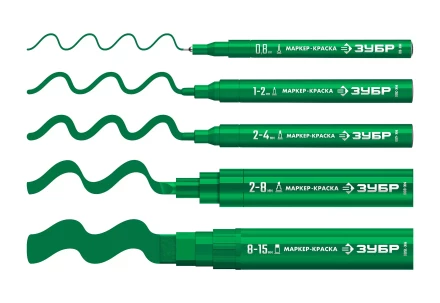 ЗУБР МК-1500 зеленый, 8-15 мм маркер-краска (06329-4) купить в Когалыме