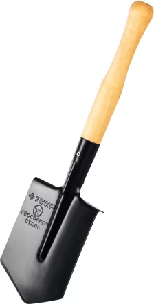 ЗУБР ПРОФИ-5С, 150х185х510мм, полотно рессорная сталь 1.6мм закалено, дерев. черенок высш. сорт, туристическая лопата, ПРОФЕССИОНАЛ (39458) купить в Когалыме