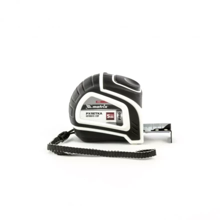 Рулетка Autostop 5 м х 25 мм двухкомпонентный корпус автоматическая фиксация MATRIX 32552 купить в Когалыме