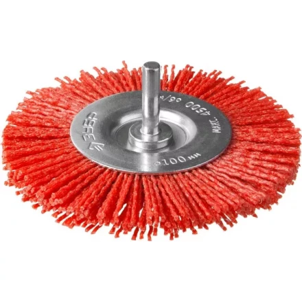 ЗУБР "ПРОФЕССИОНАЛ". Щетка дисковая для дрели, нейлоновая проволока с абразивным покрытием, 100мм 35161-100_z02 купить в Когалыме