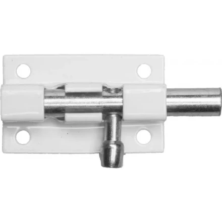 Задвижка накладная для окон и мебели "ШП-40 БЦ", цвет белый/цинк, 40мм 37751-40 купить в Когалыме