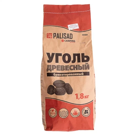 Древесный уголь, брикетированный, 1,8 кг, Camping Palisad 69489 купить в Когалыме