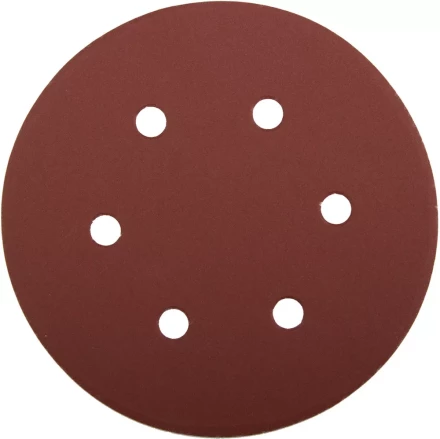 Круг шлифовальный ЗУБР "МАСТЕР" универсальный, из абразивной бумаги на велкро основе, 6 отверстий, Р600, 150мм, 5шт 35566-150-600 купить в Когалыме