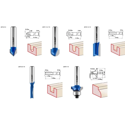 ЗУБР 5 шт, набор профильных фрез по дереву, Профессионал (28795-H5) купить в Когалыме