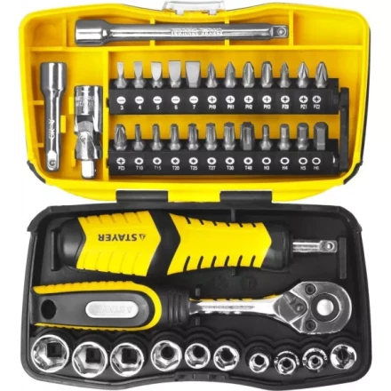 Набор STAYER "PROFESSIONAL": Биты и торцовые головки с трещеткой и воротком, 39 предметов 25135-H39 купить в Когалыме