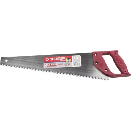 Ножовка ЗУБР "МАСТЕР" по дереву, прямой крупный зуб, пластиковая ручка, шаг зуба 5мм, 450мм 1525-04-45 купить в Когалыме