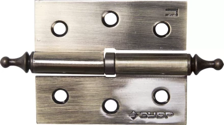 Петля дверная разъемная ЗУБР "ЭКСПЕРТ", 1 подшипник, цвет ст. латунь (AB), правая, с крепежом, 75х63х2,5мм,2шт 37605-075-5R купить в Когалыме