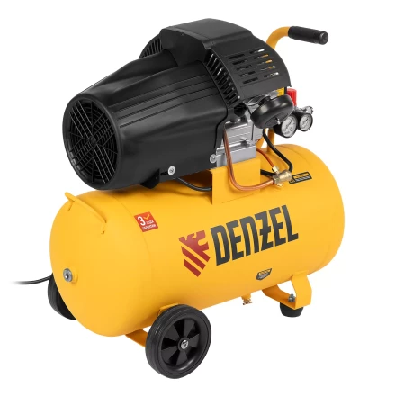 Компрессор воздушный прям. привод Denzel DCV1800/50 58168, 1,8 кВт, 50 литров, 320 л/мин купить в Когалыме