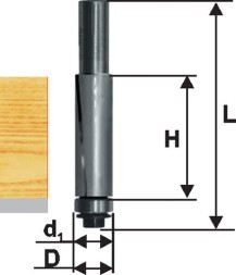 Фреза кромочная прям ф19х50,8мм хв 12мм ДСП Энкор 28059