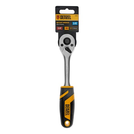 Ключ-трещотка 3/8&quot; Denzel 14032, 90 зубьев, с быстрым сбросом, CrV купить в Когалыме
