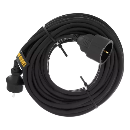 Удлинитель-шнур силовой Denzel Top Series 37420, КГТТ, 20м, 1 розетка, 3 x 1,5 мм, 3 м купить в Когалыме