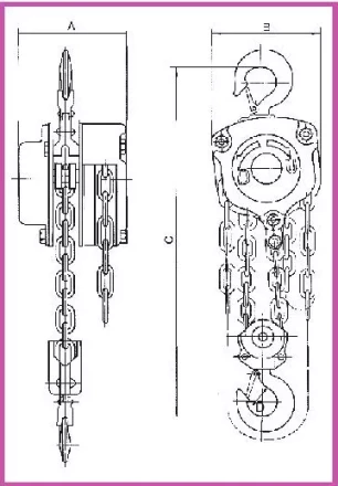 Таль ручная цепная HSZ-J LB г-п 2 тонн H=3 метра купить в Когалыме