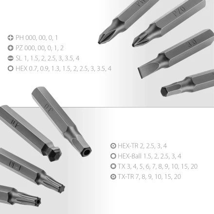 Набор Precision-51: отвертка для точных работ со сменными битами. 25691 купить в Когалыме