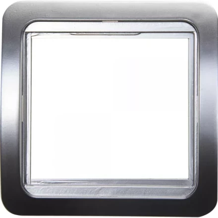 Панель СВЕТОЗАР "ГАММА" накладная, цвет светло-серый металлик, 1 гнездо SV-54145-SM купить в Когалыме