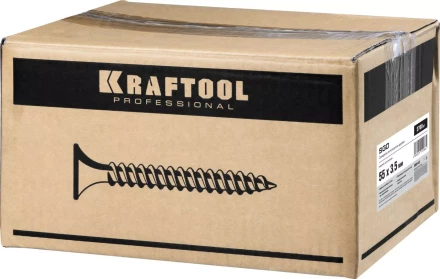 Саморезы СГД гипсокартон-дерево, 55 х 3.5 мм, 2 700 шт, фосфатированные, KRAFTOOL 3005-55 купить в Когалыме