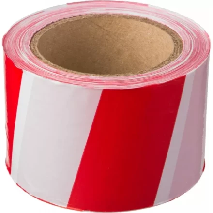 Сигнальная лента, цвет красно-белый, 75мм х 150м, STAYER Master 12241-75-150 купить в Когалыме
