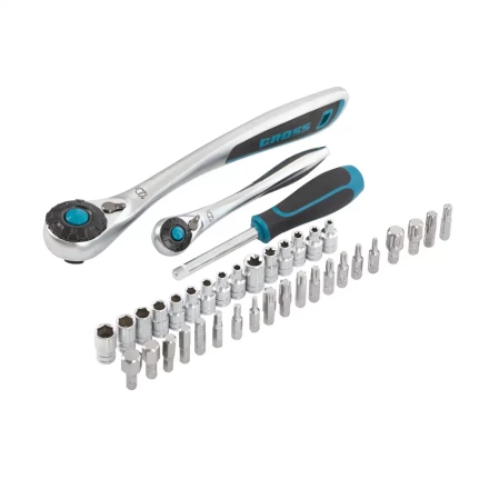 Набор инструментов 101 предмет, 120 зубьев, CrV, 1/4", 1/2" Gross 14151 купить в Когалыме