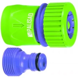 Соединитель-адаптер пластмассовый 3/4" внешняя резьба соединитель шланга 3/4" PALISAD 65755