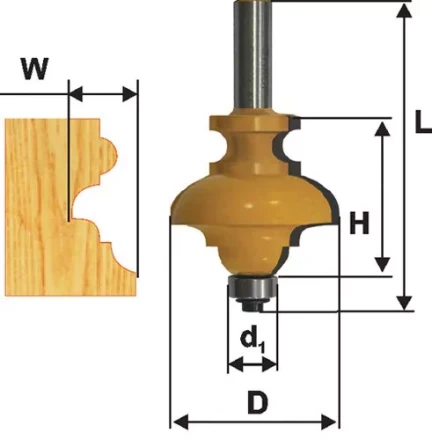 Фреза кромочная фигурная мультипрофиль хв 12мм 10571 купить в Когалыме