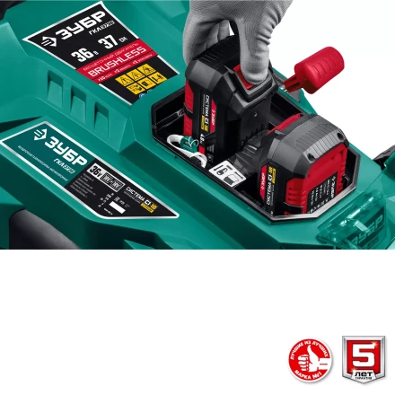 ЗУБР С1-18, 36 В, 37 см, без АКБ, бесщеточная газонокосилка (ГКЛ-3736) купить в Когалыме