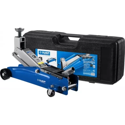 Домкрат гидравлический подкатной T77, 3т, 192-533мм, в кейсе, ЗУБР Профессионал 43055-3-K 43055-3-K купить в Когалыме