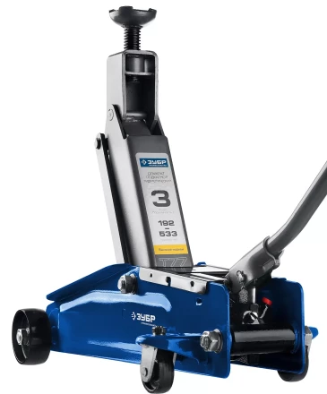 Домкрат гидравлический подкатной T77, 3т, 192-533мм, в кейсе, ЗУБР Профессионал 43055-3-K 43055-3-K купить в Когалыме