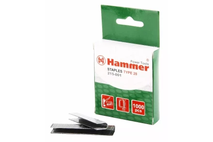 Скобы для степлера HAMMER 215-001 12мм, тип 28, 1000 шт. купить в Когалыме