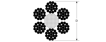 ЗУБР DIN 3060, свивка 6 х 19 + IWR, 12 мм, L 50 м, грузоподъемный стальной трос, Профессионал (30415-12) купить в Когалыме