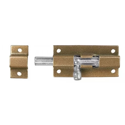 Задвижка накладная для окон и мебели "ШП-40 КМЦ", цвет коричневый металлик/цинк, 40мм 37753-40 купить в Когалыме