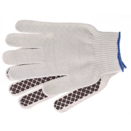 Перчатки трикотажные рисунок ПВХ гель Шахматный облив оверлок Сибртех Россия 67779 купить в Когалыме