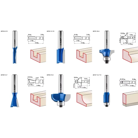 ЗУБР 6 шт, набор профильных фрез по дереву, Профессионал (28795-H6) купить в Когалыме